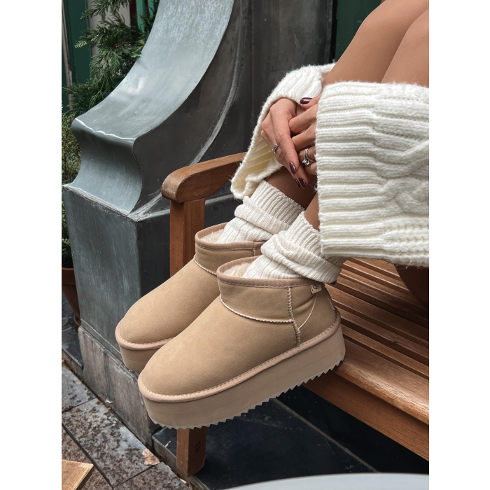 BUTY DAMSKIE ŚNIEGOWCE OLAVOGA SHOES MISTIC BEIGIE