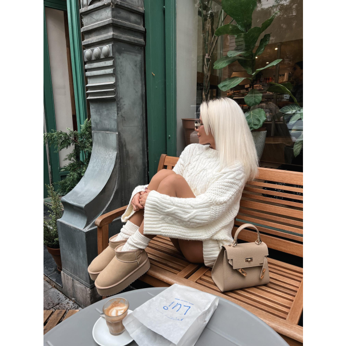 BUTY DAMSKIE ŚNIEGOWCE OLAVOGA SHOES MISTIC BEIGIE