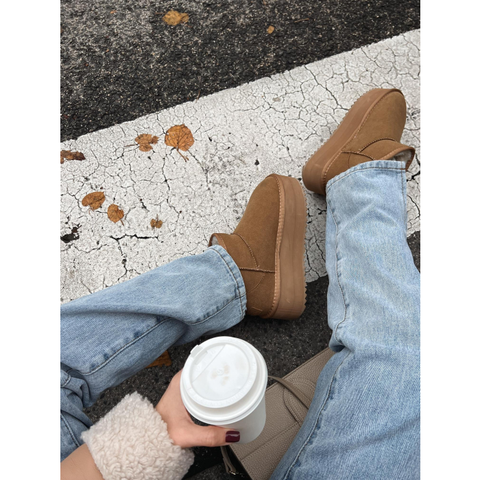 BUTY DAMSKIE ŚNIEGOWCE OLAVOGA SHOES MISTIC BEIGIE