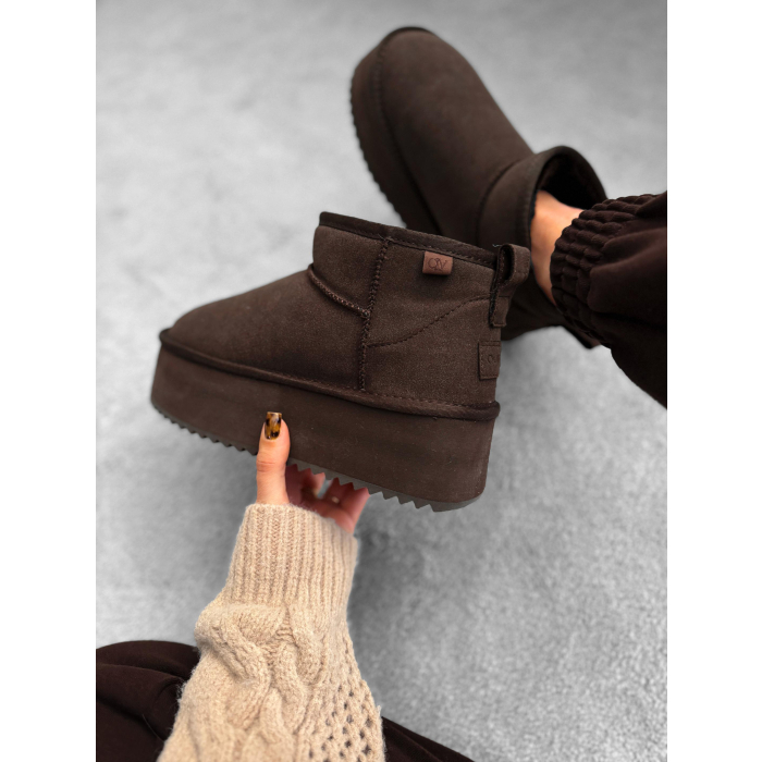 BUTY DAMSKIE ŚNIEGOWCE OLAVOGA SHOES MISTIC BROWN