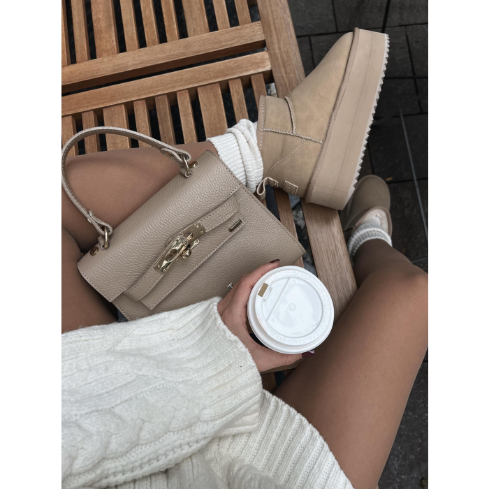 BUTY DAMSKIE ŚNIEGOWCE OLAVOGA SHOES MISTIC BEIGIE
