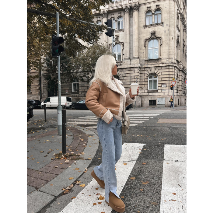 BUTY DAMSKIE ŚNIEGOWCE OLAVOGA SHOES MISTIC BEIGIE