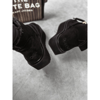 BUTY DAMSKIE ŚNIEGOWCE SKÓRZANE FUTERKO OLAVOGA SHOES GRANDA BLACK