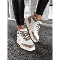 BUTY DAMSKIE SNEAKERSY ZA KOSTKĘ OLAVOGA SHOES CARMINE BEIGIE- ECRU