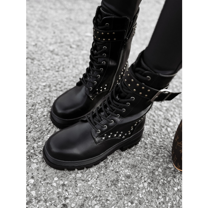BUTY DAMSKIE WORKERY OLAVOGA SHOES MANNER BLACK