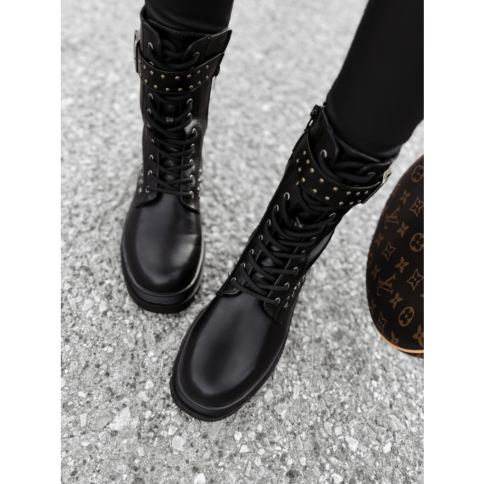 BUTY DAMSKIE WORKERY OLAVOGA SHOES MANNER BLACK