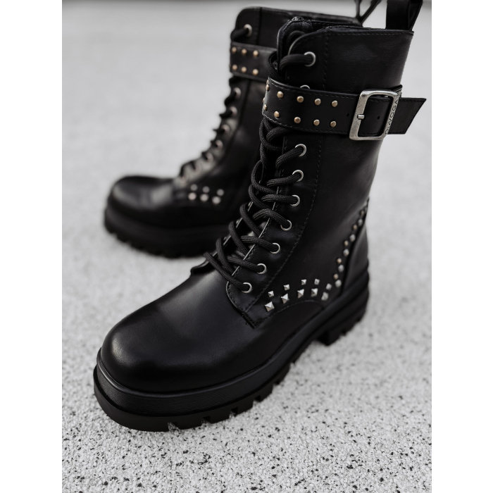 BUTY DAMSKIE WORKERY OLAVOGA SHOES MANNER BLACK