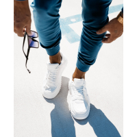 BUTY MĘSKIE SNEAKERSY NA GRUBSZEJ PODESZWIE OLAVOGA MEN SHOES GTX WHITE