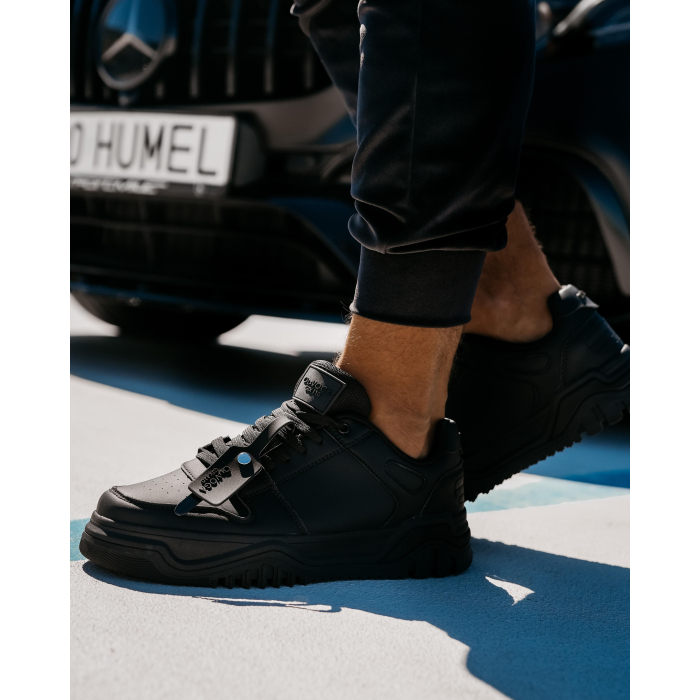 BUTY MĘSKIE SNEAKERSY NA GRUBSZEJ PODESZWIE OLAVOGA MEN SHOES GTX BLACK