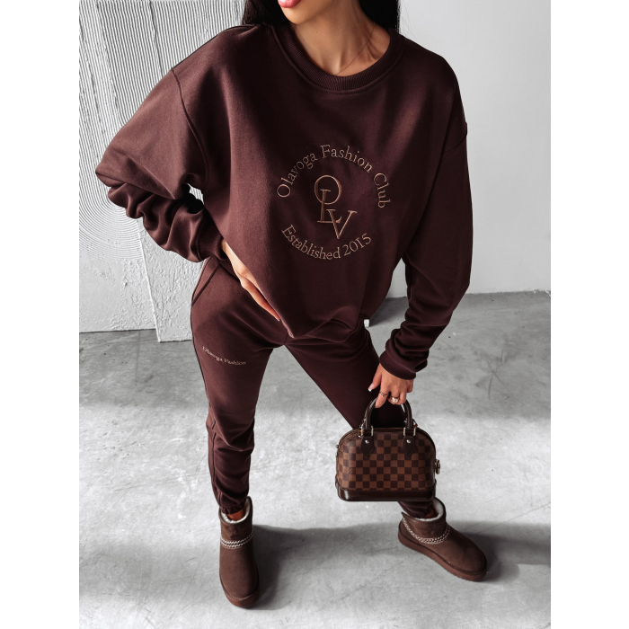KOMPLET DRES DAMSKI HAFT OLAVOGA DOWNTOWN BROWN