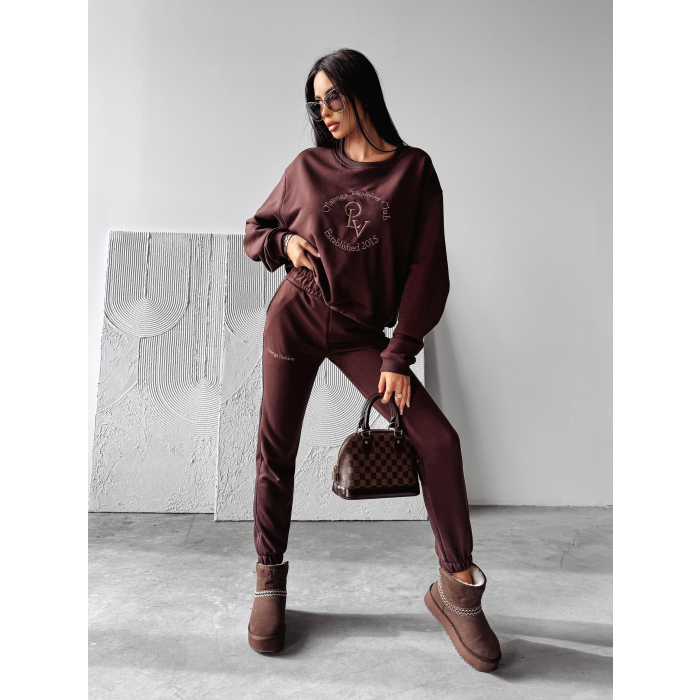 KOMPLET DRES DAMSKI HAFT OLAVOGA DOWNTOWN BROWN