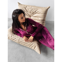 KOMPLET DRES DAMSKI WELUROWY OLAVOGA OREGON BORDO