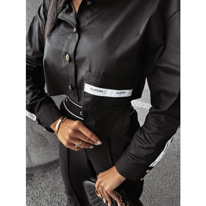 KOSZULA OVERSIZE DAMSKA OLAVOGA CLARITY BLACK