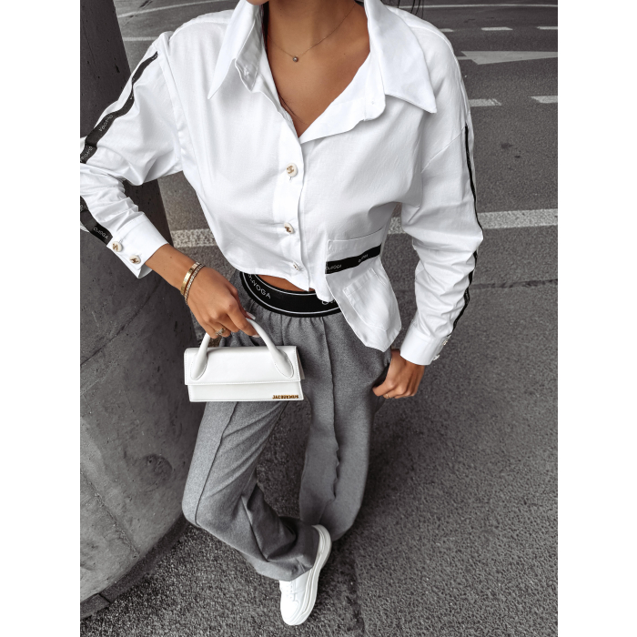 KOSZULA OVERSIZE DAMSKA OLAVOGA CLARITY WHITE