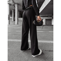 SPODNIE ELEGANCKIE SZEROKIE KANT GUMA OLAVOGA LESLIE BLACK