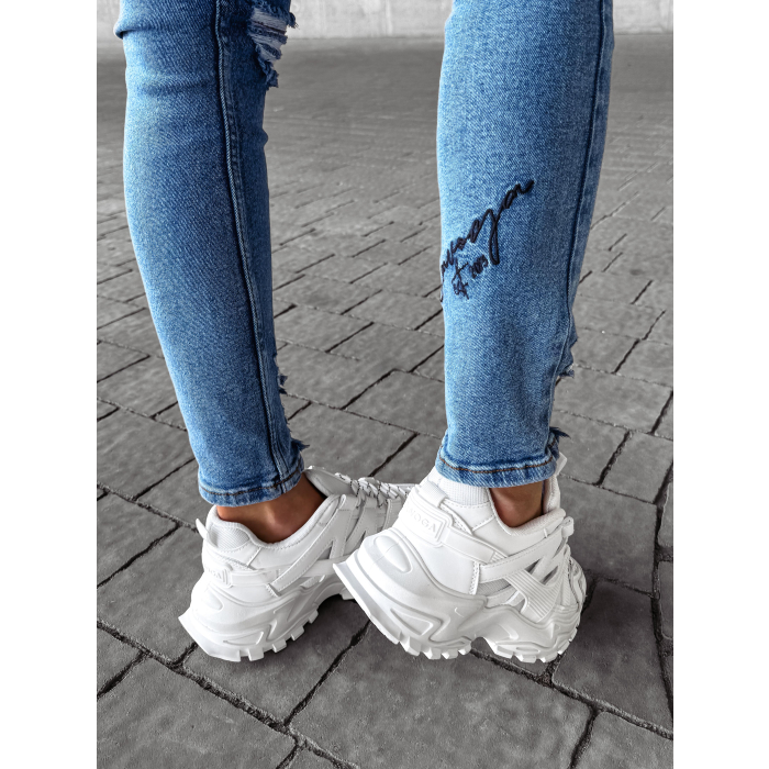 SPODNIE JEANSOWE SKINNY Z ROZDARCIAMI OLAVOGA DAZY LIGHT BLUE