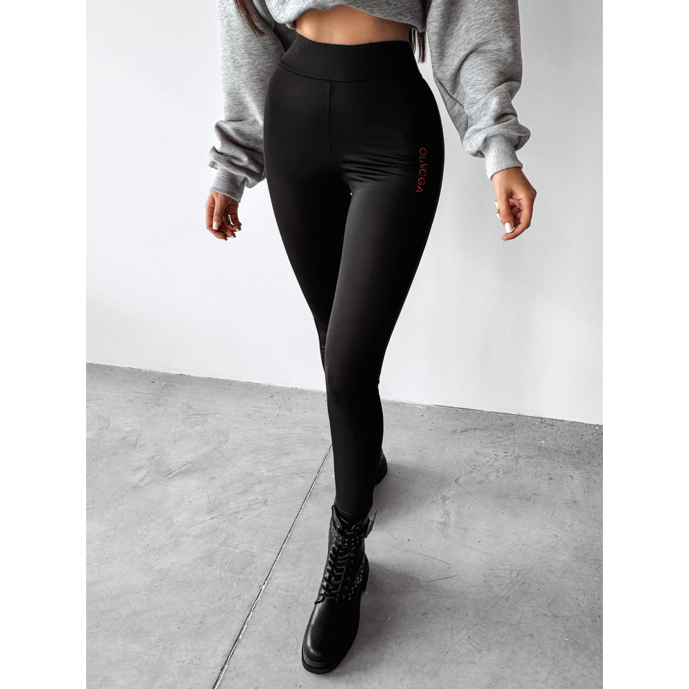 SPODNIE LEGGINSY MODELUJĄCE LOGO OLAVOGA CATWALK BLACK