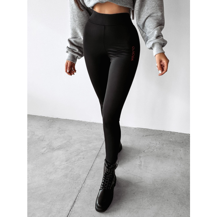 SPODNIE LEGGINSY MODELUJĄCE LOGO OLAVOGA CATWALK BLACK