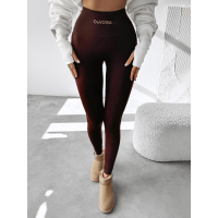 SPODNIE LEGGINSY MODELUJĄCE WIĄZANE NA TYLE HAFT OLAVOGA REBOW BROWN
