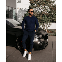SWETER MĘSKI OVERSIZE OLAVOGA DUSTER GRANAT
