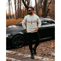 SWETER MĘSKI OVERSIZE OLAVOGA MEN SAIMA BEIGIE