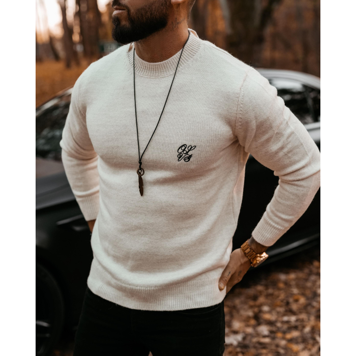 SWETER MĘSKI OVERSIZE OLAVOGA MEN SAIMA BEIGIE