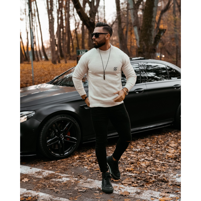 SWETER MĘSKI OVERSIZE OLAVOGA MEN SAIMA BEIGIE