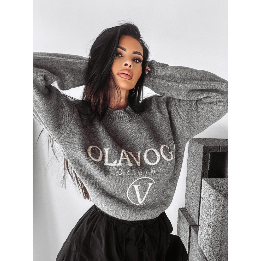 SWETER OVERSIZE HAFT 3D OLAVOGA STINE GRAY SWETER OVERSIZE HAFT 3D OLAVOGA STINE GRAY