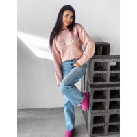 SWETER OVERSIZE HAFT 3D OLAVOGA STINE DARK PINK
