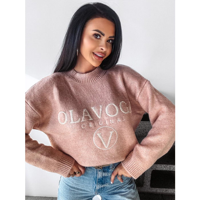 SWETER OVERSIZE HAFT 3D OLAVOGA STINE DARK PINK
