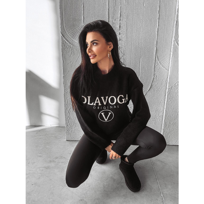 SWETER OVERSIZE HAFT 3D OLAVOGA STINE BLACK