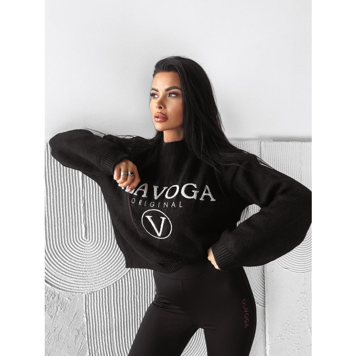 SWETER OVERSIZE HAFT 3D OLAVOGA STINE BLACK