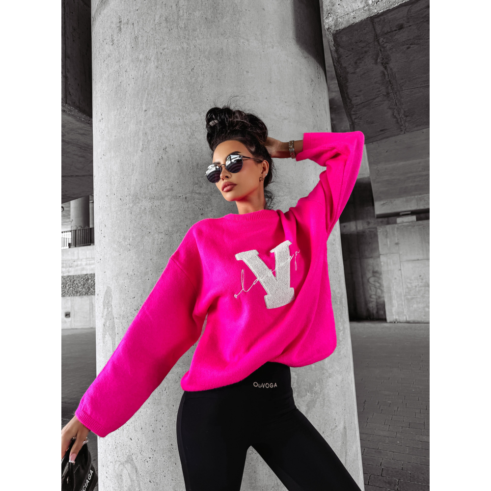 SWETER OVERSIZE HAFT 3 OLAVOGA VICI PINK SWETER OVERSIZE HAFT 3 OLAVOGA VICI PINK