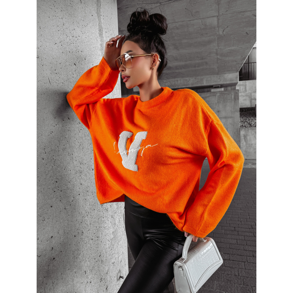 SWETER OVERSIZE HAFT 3 OLAVOGA VICI NEON ORANGE SWETER OVERSIZE HAFT 3 OLAVOGA VICI NEON ORANGE