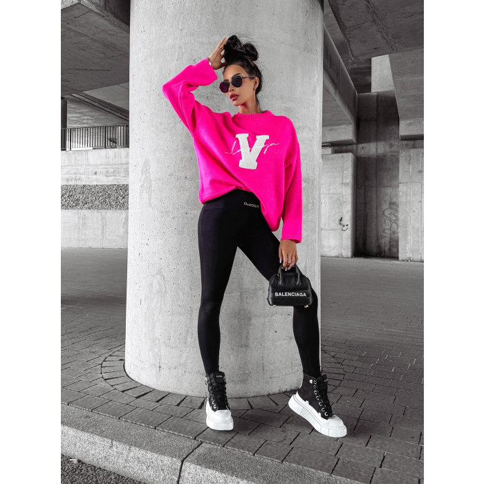 SWETER OVERSIZE HAFT 3 OLAVOGA VICI PINK