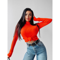 SWETER PRĄŻKOWANY OLAVOGA KRISTIN ORANGE