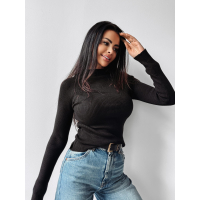 SWETER PRĄŻKOWANY OLAVOGA KRISTIN BLACK
