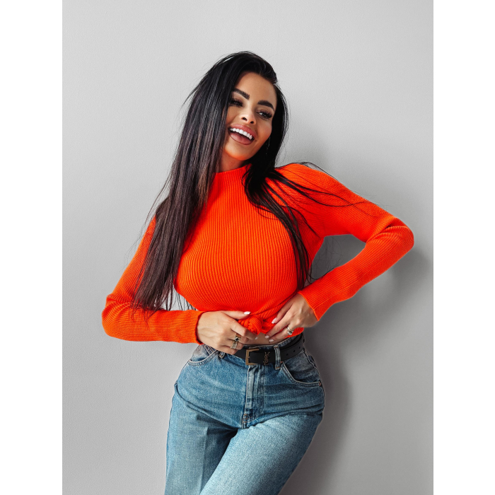 SWETER PRĄŻKOWANY OLAVOGA KRISTIN ORANGE
