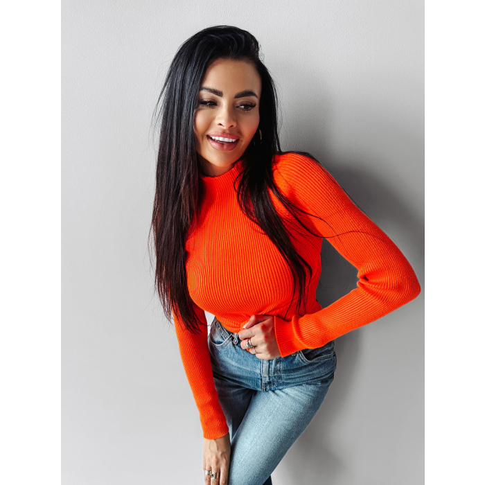 SWETER PRĄŻKOWANY OLAVOGA KRISTIN ORANGE