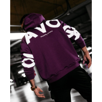 BLUZA MĘSKA BAWEŁNIANA OVERSIZE OLAVOGA MEN VINTA PLUM