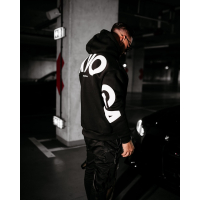 BLUZA MĘSKA BAWEŁNIANA OVERSIZE OLAVOGA MEN VINTA BLACK