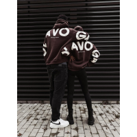 BLUZA MĘSKA BAWEŁNIANA OVERSIZE OLAVOGA MEN VINTA BROWN