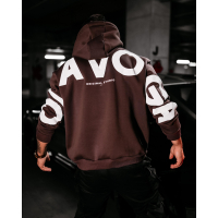 BLUZA MĘSKA BAWEŁNIANA OVERSIZE OLAVOGA MEN VINTA BROWN