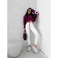 BLUZA DRESOWA BAWEŁNIANA DAMSKA OVERSIZE OLAVOGA VINTA PLUM
