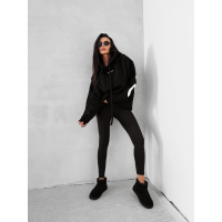 BLUZA DRESOWA BAWEŁNIANA DAMSKA OVERSIZE OLAVOGA VINTA BLACK