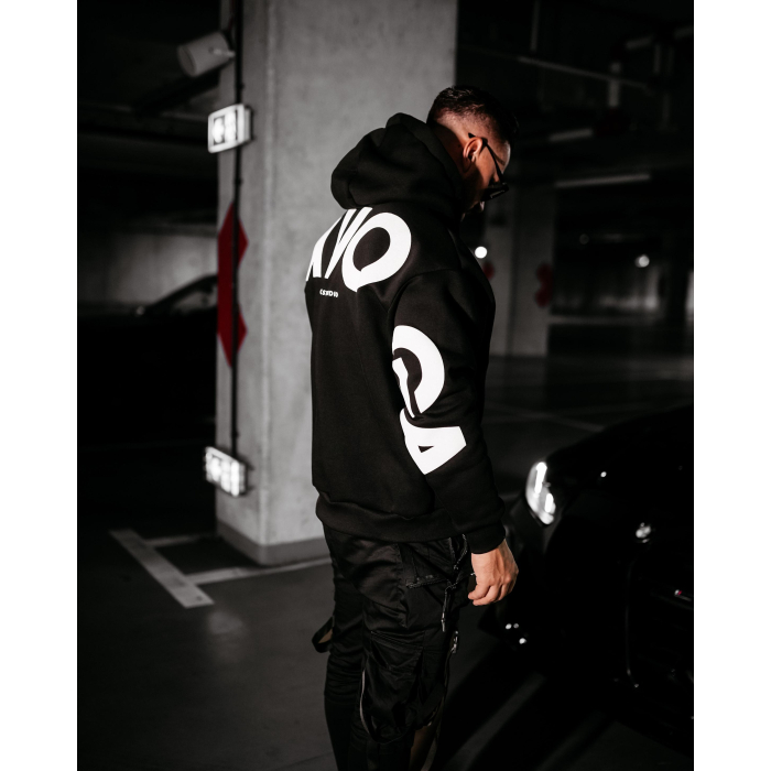 BLUZA MĘSKA BAWEŁNIANA OVERSIZE OLAVOGA MEN VINTA BLACK