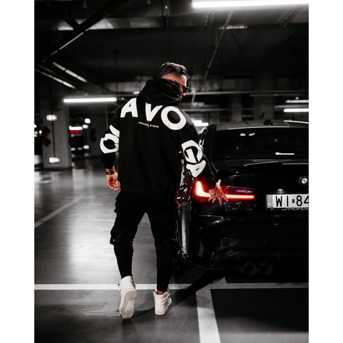 BLUZA MĘSKA BAWEŁNIANA OVERSIZE OLAVOGA MEN VINTA BLACK