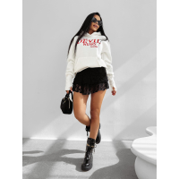 BLUZA DRESOWA BAWEŁNIANA DAMSKA HOODIE OLAVOGA SASSY MUSE ECRU