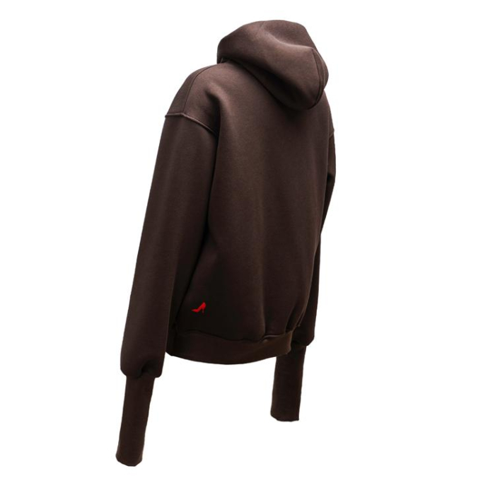 BLUZA DRESOWA BAWEŁNIANA DAMSKA HOODIE OLAVOGA SASSY MUSE BROWN