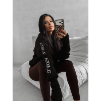 BLUZA DRESOWA BAWEŁNIANA DAMSKA LAMPAS OLAVOGA WILD SEASION BLACK